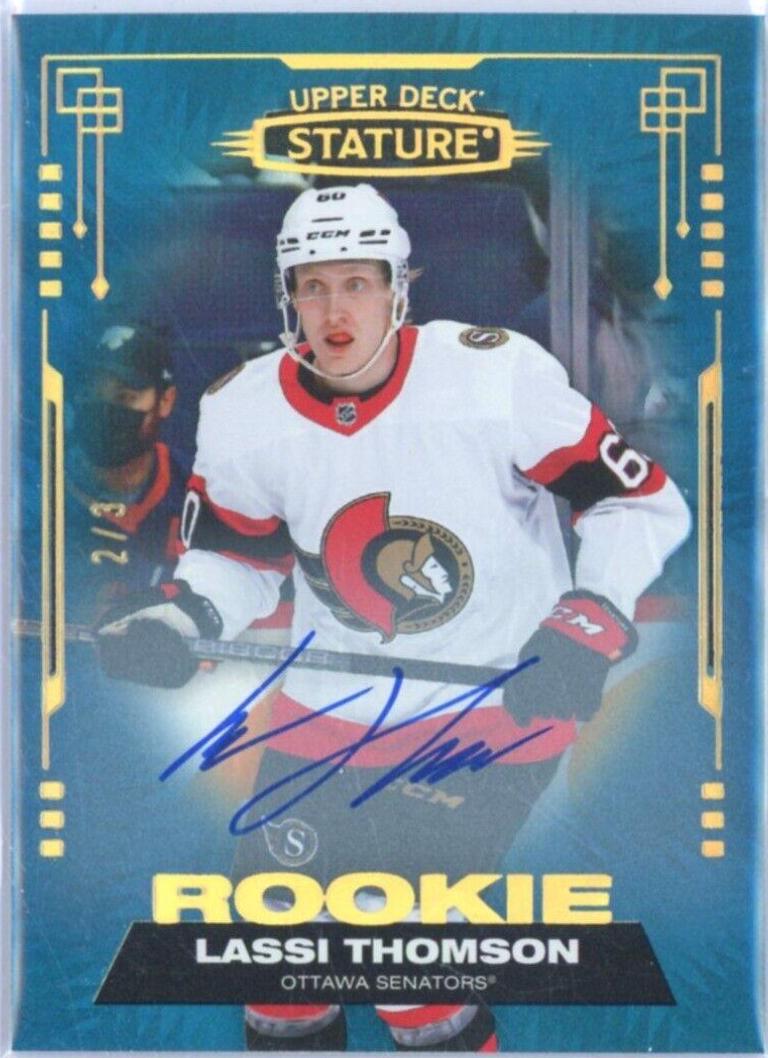 Lassi Thomson [Autograph Blue] #124 Prices | 2021 Upper Deck Stature ...