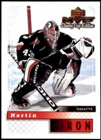 Martin Biron #25 Hockey Cards 1999 Upper Deck MVP Stanley Cup Edition