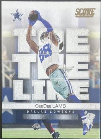 CeeDee Lamb #TL-CL Football Cards 2022 Panini Score Toe the Line