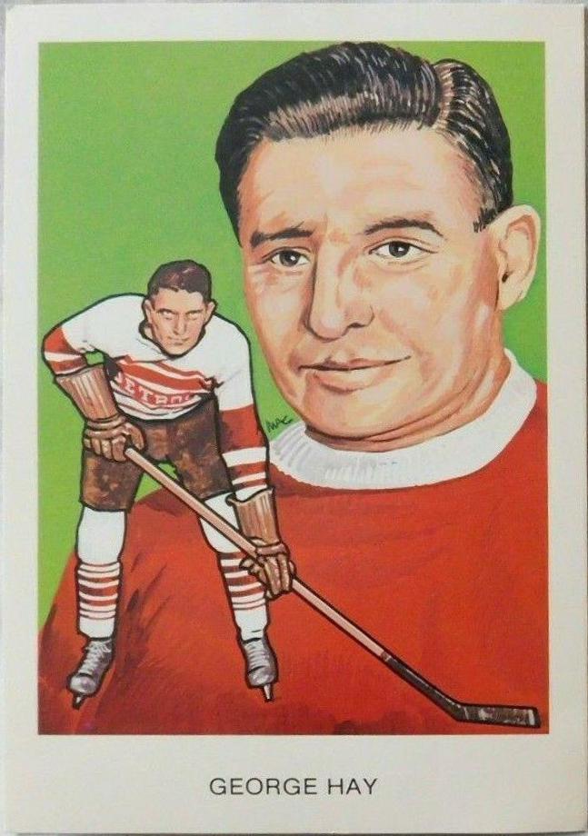 George Hay #G7 1983 Hall Of Fame Postcards Hockey