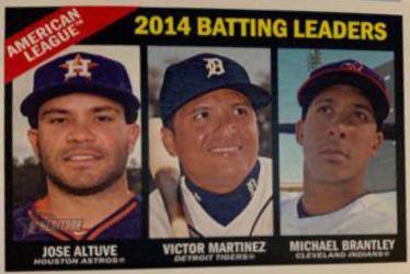 Jose Altuve, Michael Brantley, Victor Martinez #216 Baseball Cards 2015 Topps Heritage