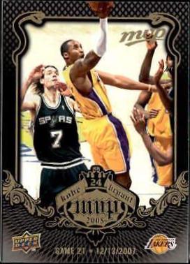 Bryant #KB-21 Basketball Cards 2008 Upper Deck MVP Kobe