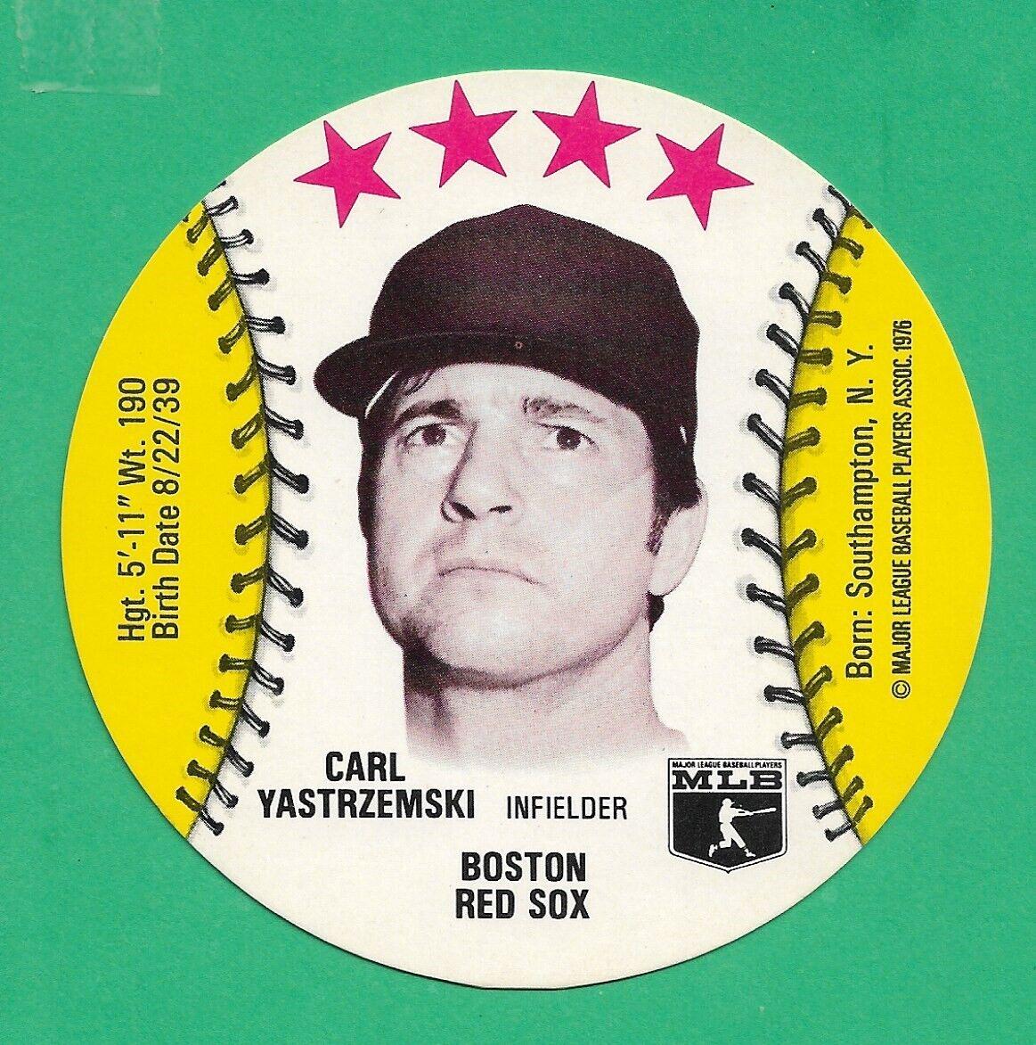 Carl Yastrzemski Baseball Cards 1976 Buckmans Discs