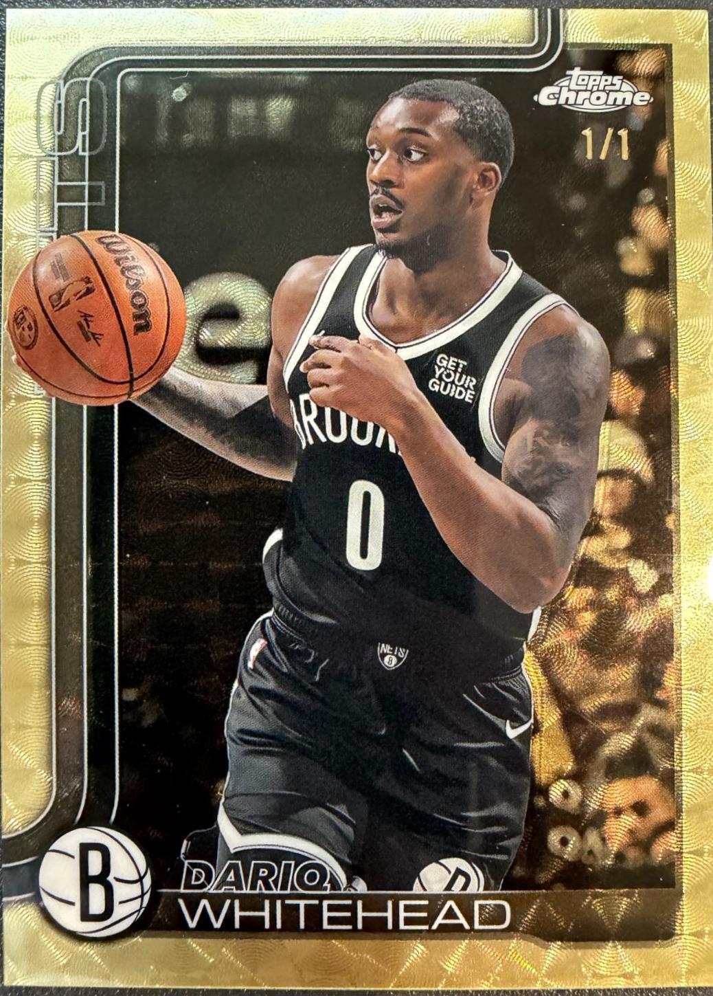 Dariq Whitehead [Gold Basketball Refractor] #91