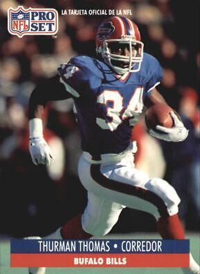Thurman Thomas #18 Football Cards 1991 Pro Set Spanish