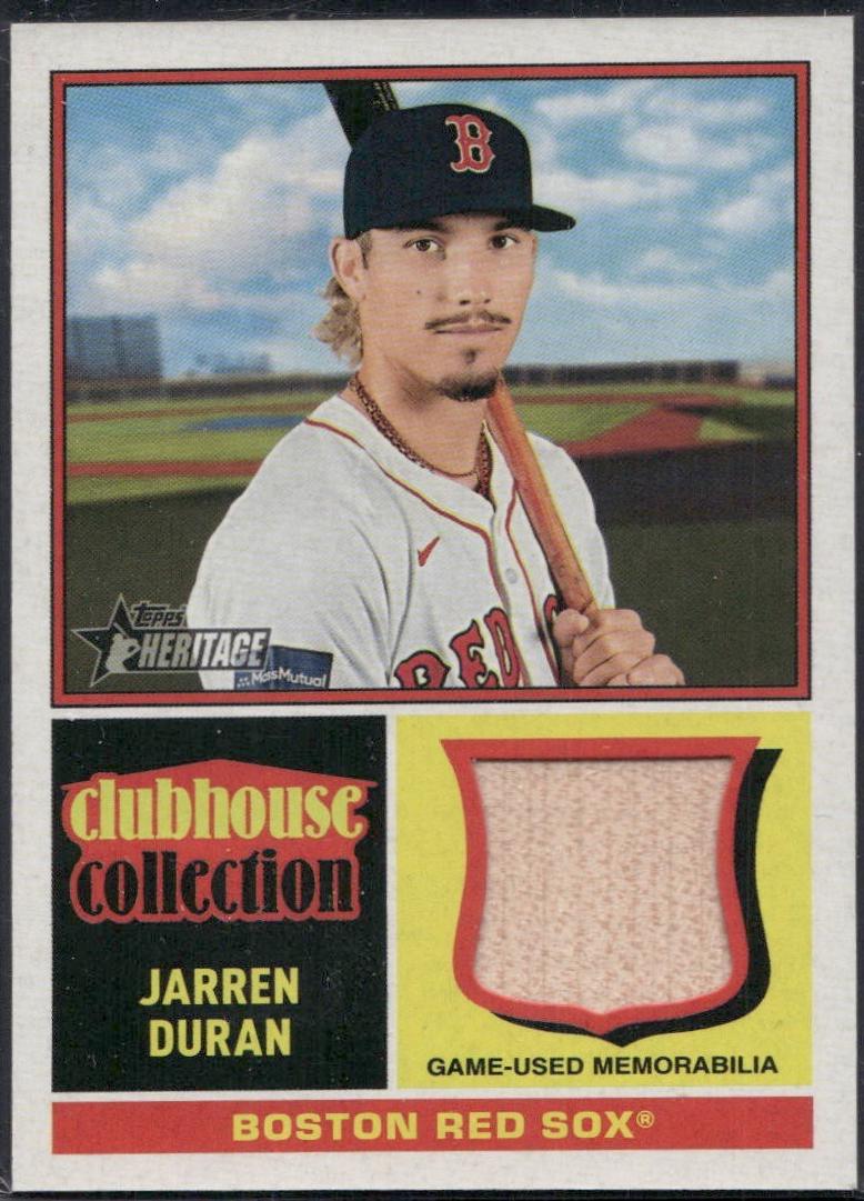 Jarren Duran #CCR-JD Baseball Cards 2025 Topps Heritage Clubhouse Collection Relic