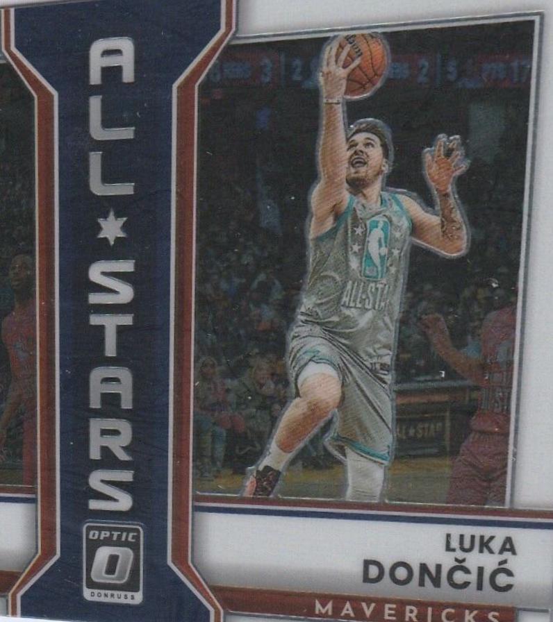 LeBron James, Luka Doncic #1 Basketball Cards 2022 Panini Donruss Optic All Stars