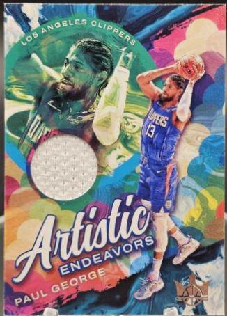 Paul George #AE-PGE Basketball Cards 2021 Panini Court Kings Artistic Endeavors