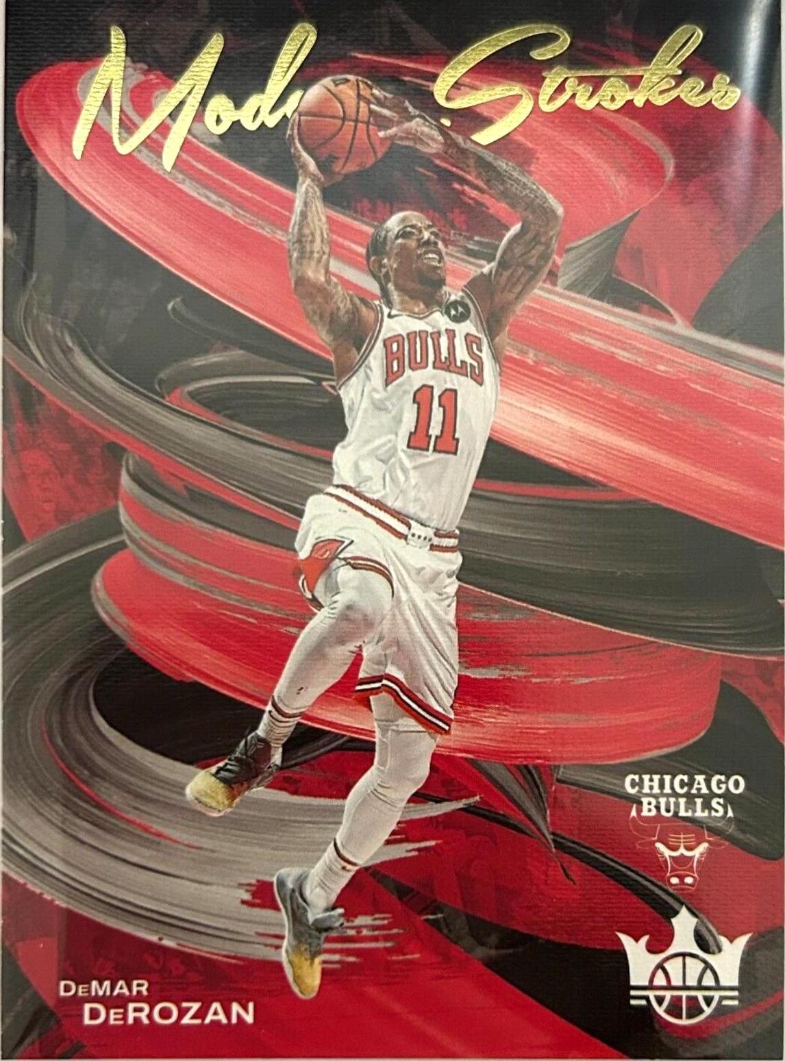 DeMar DeRozan #3 Basketball Cards 2022 Panini Court Kings Modern Strokes