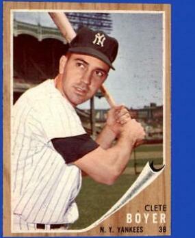 Clete Boyer #490 Baseball Cards 1962 Topps
