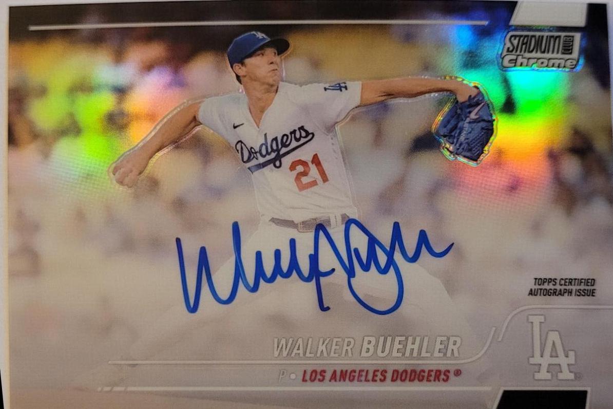 Walker Buehler #SCCUA-WB 2022 Stadium Club Chrome Baseball Autographs