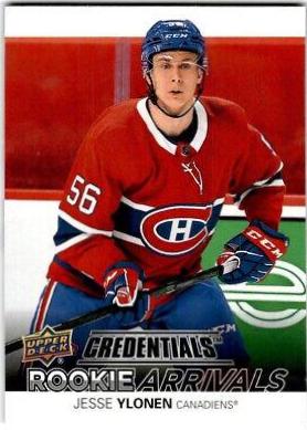 Jesse Ylonen #RA-44 Hockey Cards 2021 Upper Deck Credentials Rookie Arrivals