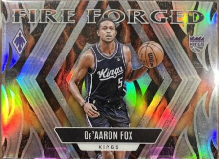 De'Aaron Fox #1 Basketball Cards 2023 Panini Phoenix Fire Forged