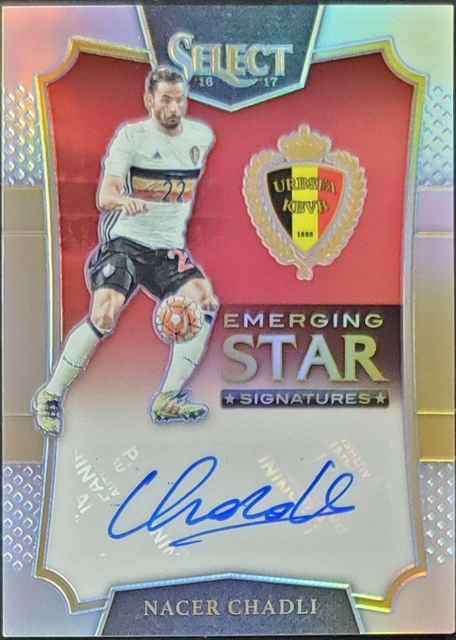 Nacer Chadli #ES-NC Soccer Cards 2016 Panini Select Emerging Star Signatures