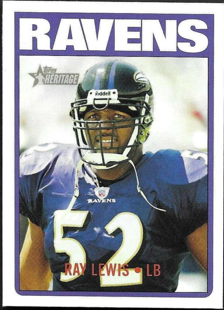 Ray Lewis #8 Football Cards 2005 Topps Heritage