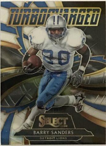 Barry Sanders #T14 Football Cards 2020 Panini Select Turbocharged
