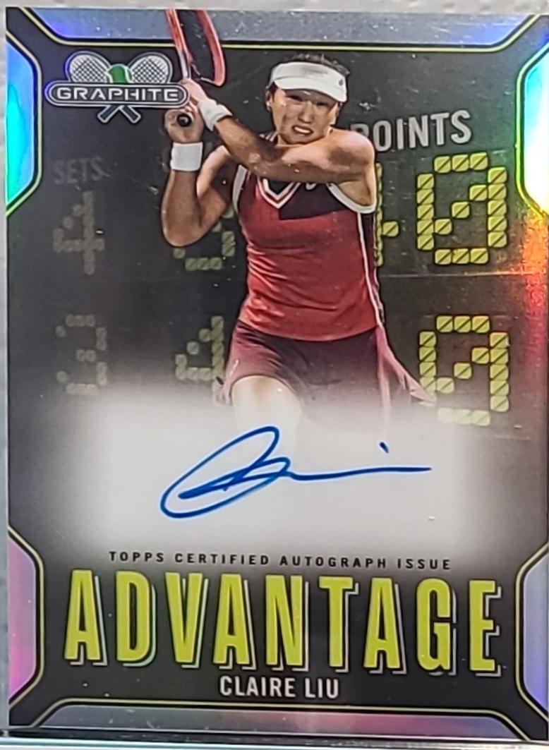 Claire Liu #AA-CL Tennis Cards 2024 Topps Graphite Advantage Autograph