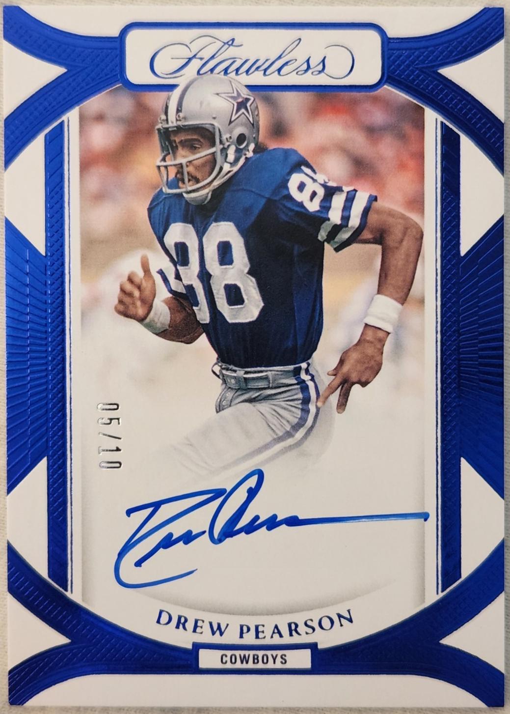 Drew Pearson #11 2024 Panini Flawless Football Flawless Frame Signatures