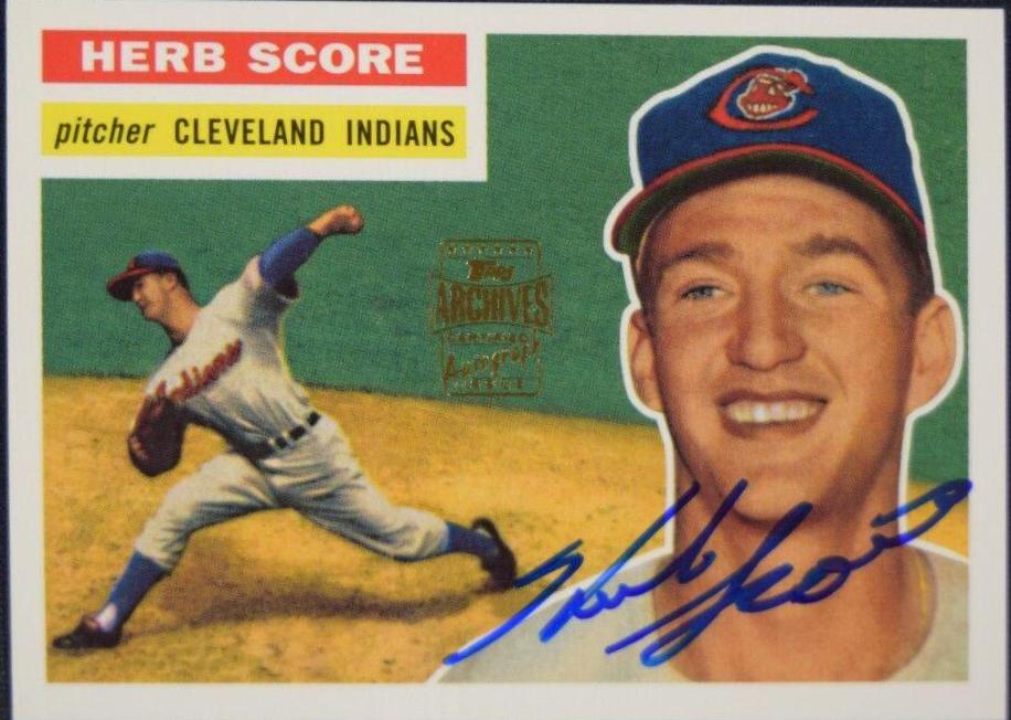 Herb Score #50 Baseball Cards 2001 Topps Archives Autographs