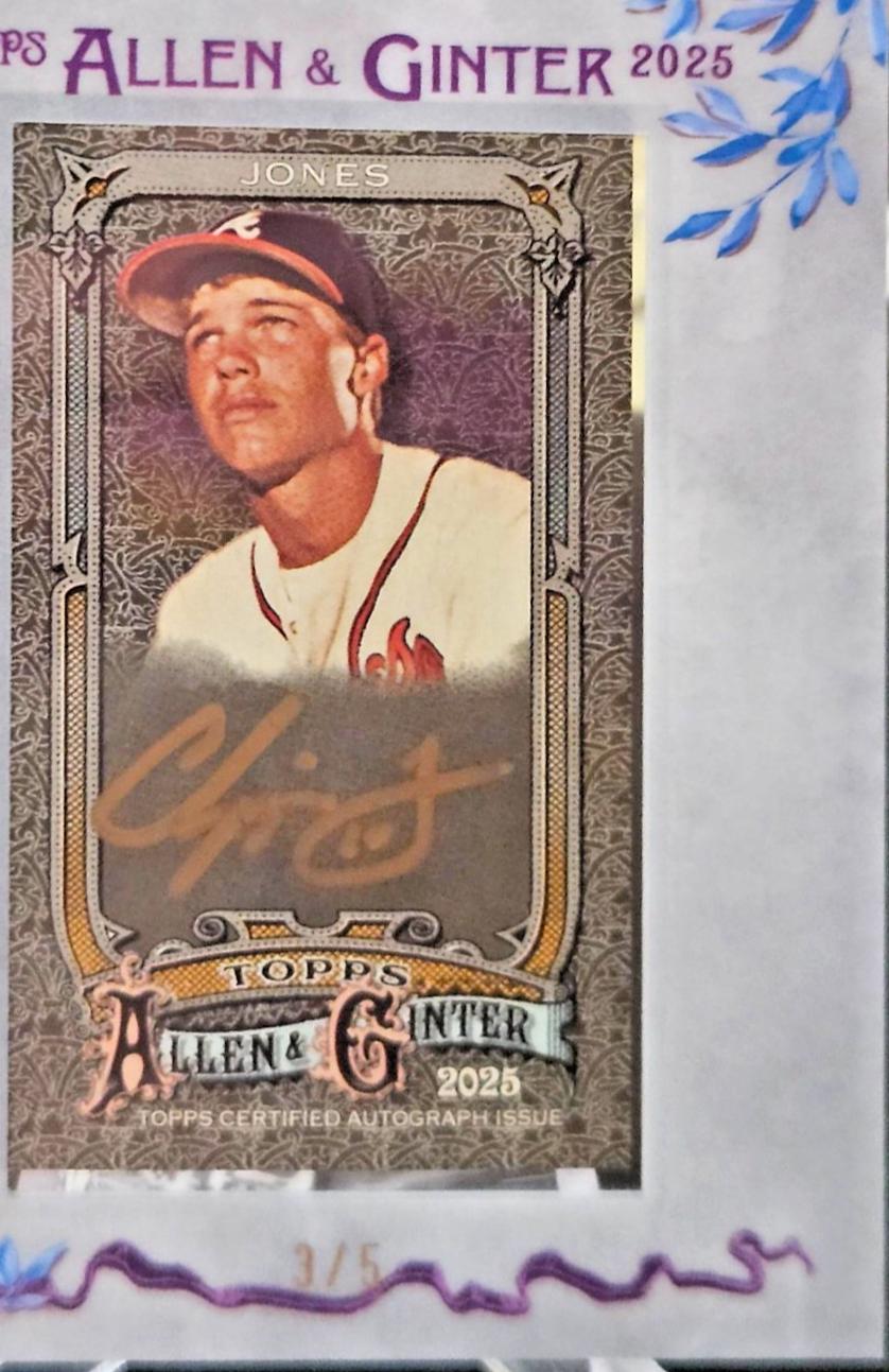 Chipper Jones #MA-CJ 2025 Topps Allen & Ginter X Mini Baseball Autographs