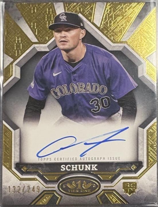 Aaron Schunk #BOA-AS 2025 Topps Tier One Break Out Autograph Baseball