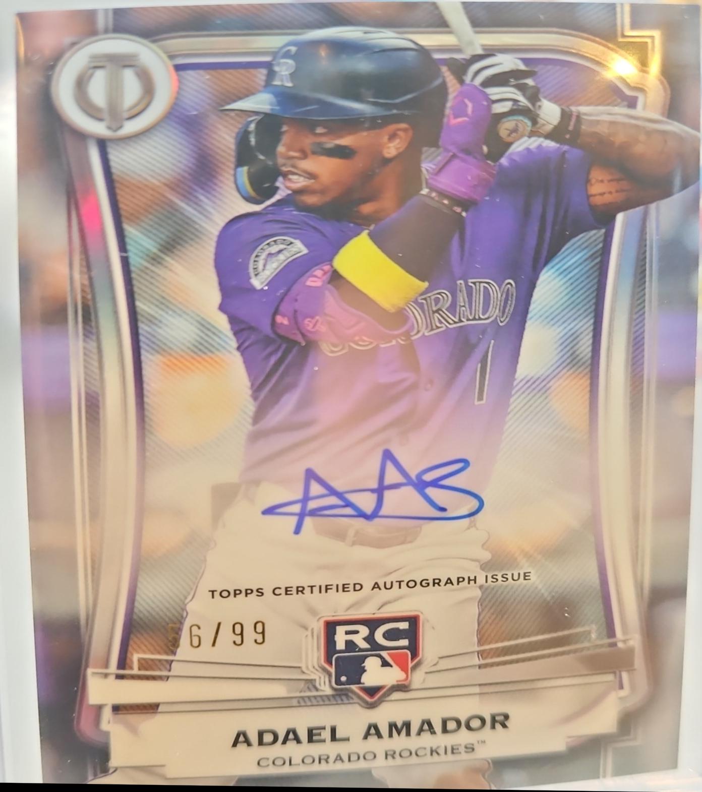 Adael Amador #LIA-AAM Baseball Cards 2025 Topps Tribute League Inauguration Autograph