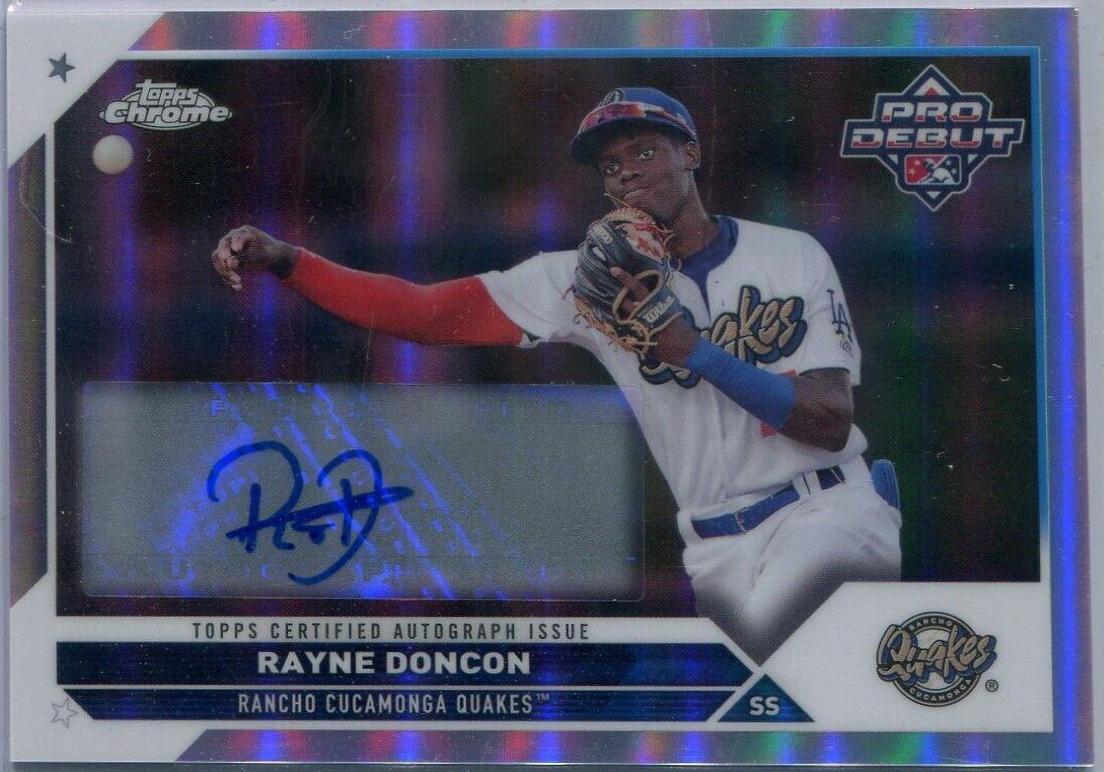 Rayne Doncon [Autograph Refractor] #PDC-23 Prices | 2023 Topps Pro ...