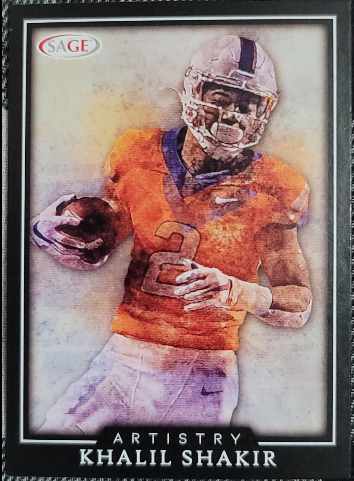 Khalil Shakir #70 Football Cards 2022 Sage Artistry