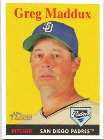 Greg Maddux #120 Baseball Cards 2007 Topps Heritage
