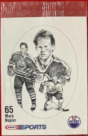 Mark Napier Hockey Cards 1986 Kraft Drawings