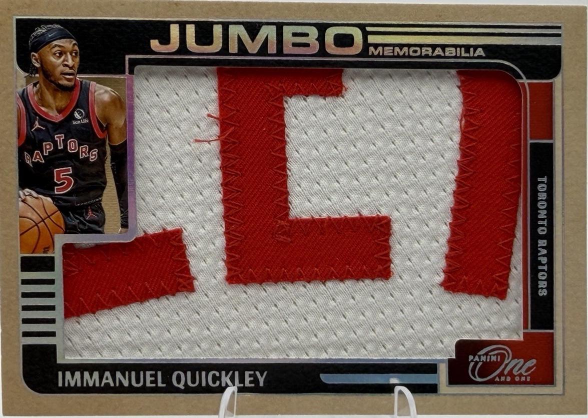 Immanuel Quickley #28 2024 Panini One And One Jumbo Memorabilia Basketball