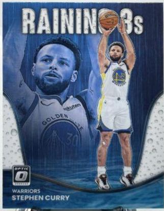 Stephen Curry #1 Basketball Cards 2022 Panini Donruss Optic Raining 3s