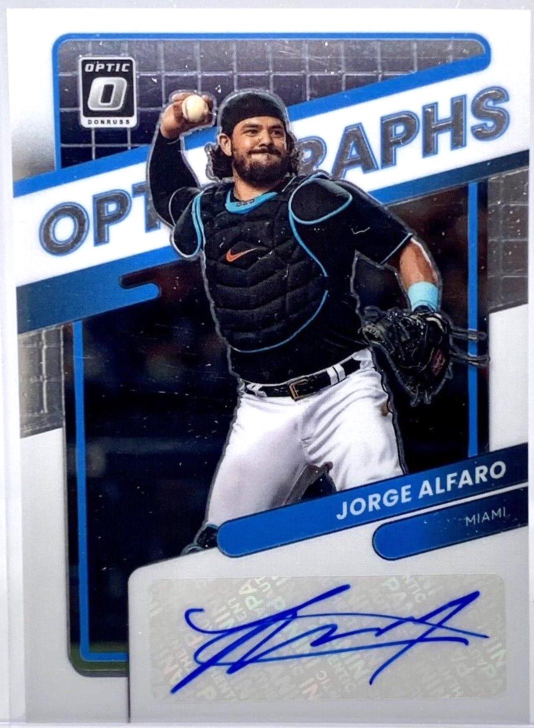 Jorge Alfaro #OG-JA Baseball Cards 2022 Panini Donruss Optic Optigraphs