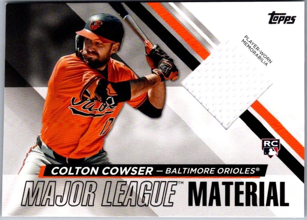 Colton Cowser #MLMU-CC Baseball Cards 2024 Topps Update Major League Materials