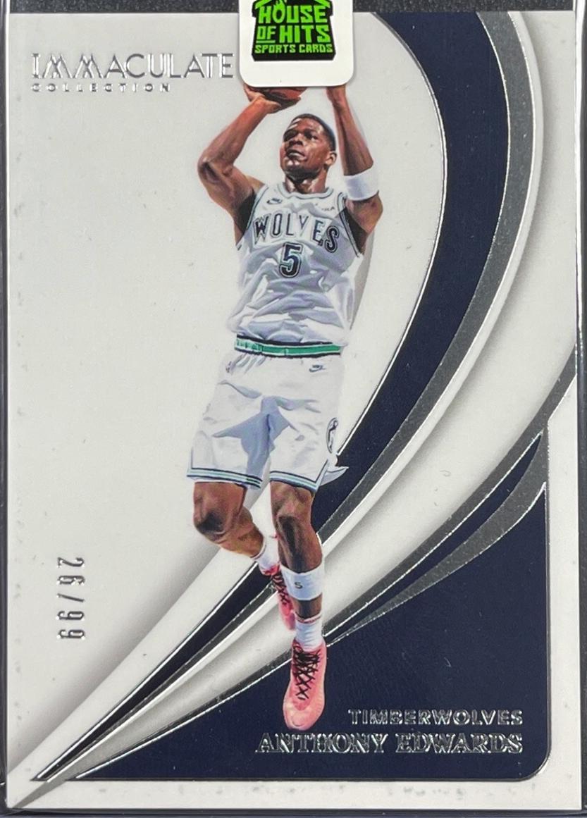 Anthony Edwards #27 Basketball Cards 2023 Panini Immaculate