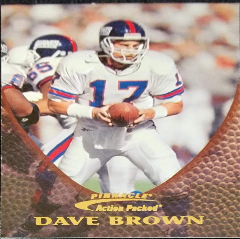 Dave Brown #20 Football Cards 1996 Action Packed