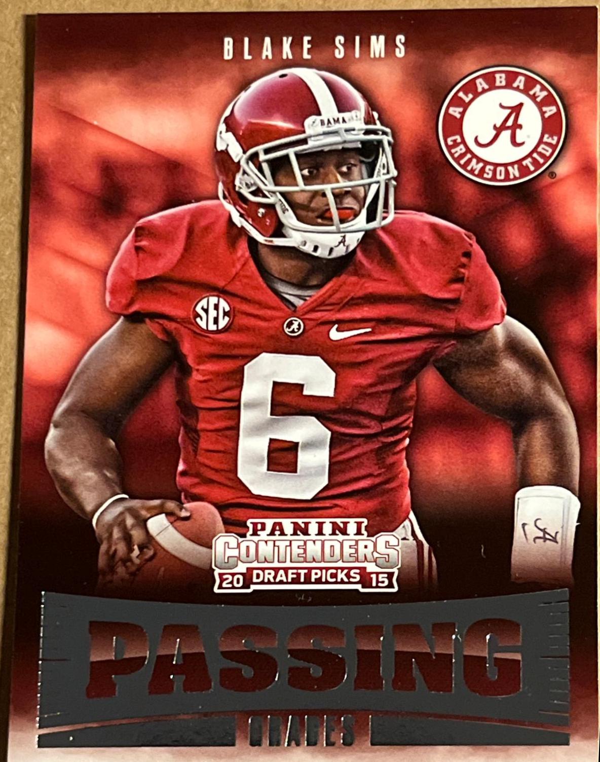 Blake Sims #9 Football Cards 2015 Panini Contenders Draft Picks Passing Grades