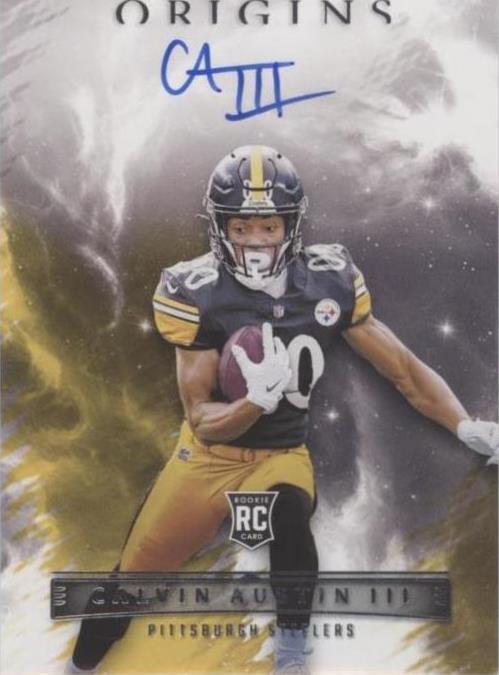 Calvin Austin III #RAU-CAU Football Cards 2022 Panini Origins Rookie Autographs