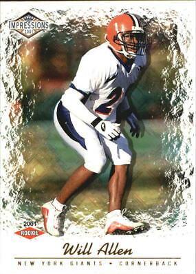 Will Allen #185 2001 Pacific Impressions Football