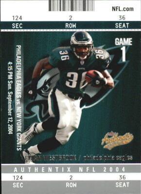 Brian Westbrook #80 2004 Fleer Authentix Football
