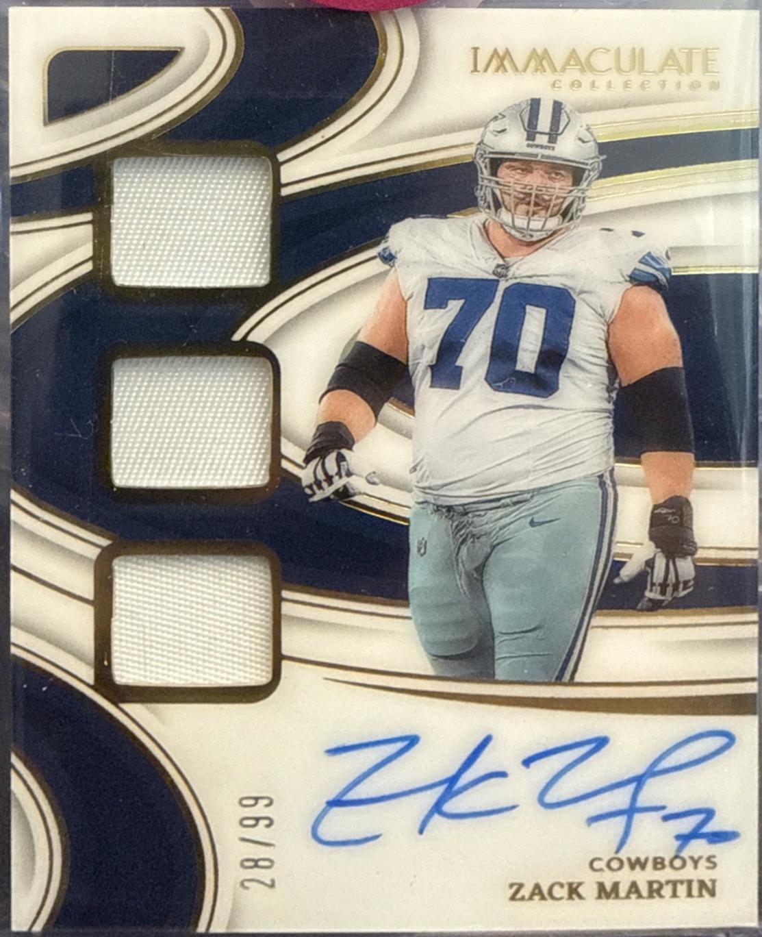 Zack Martin #22 2024 Panini Immaculate Collection Football Immaculate Players Collection Autographs