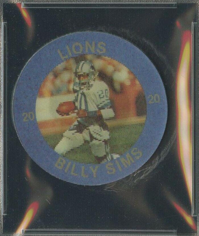 1984 7 Eleven Discs Billy Sims [East] #XIV card