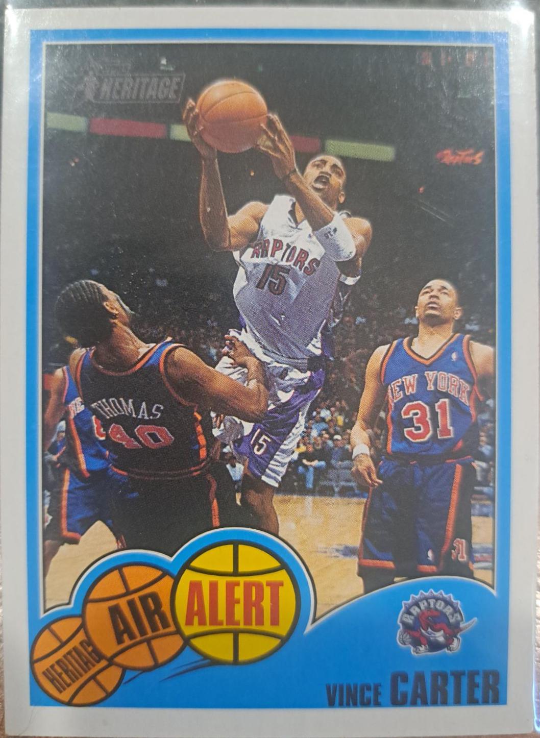 Vince Carter #2 Basketball Cards 2001 Topps Heritage Air Alert