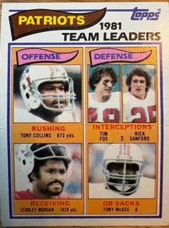 Patriots 1981 Team Leaders