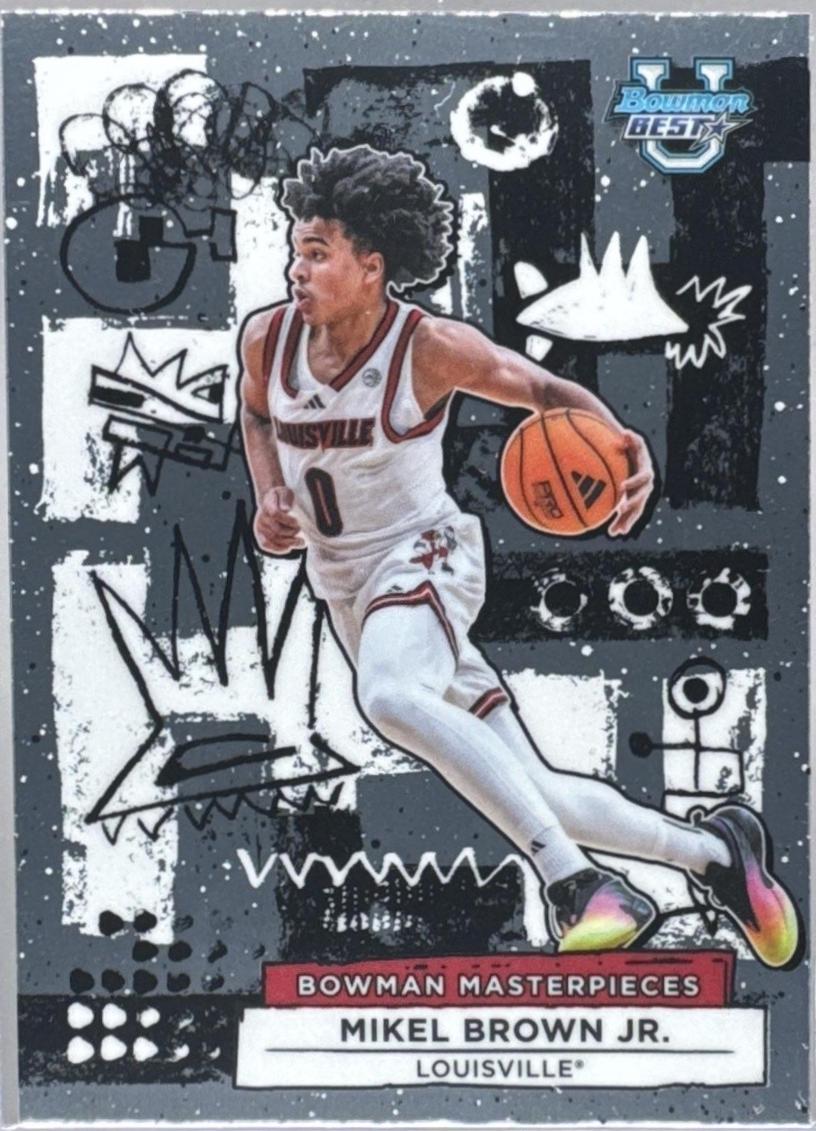 Mikel Brown Jr. #BM-13 2025-26 Bowman University Best Basketball Bowman Masterpieces