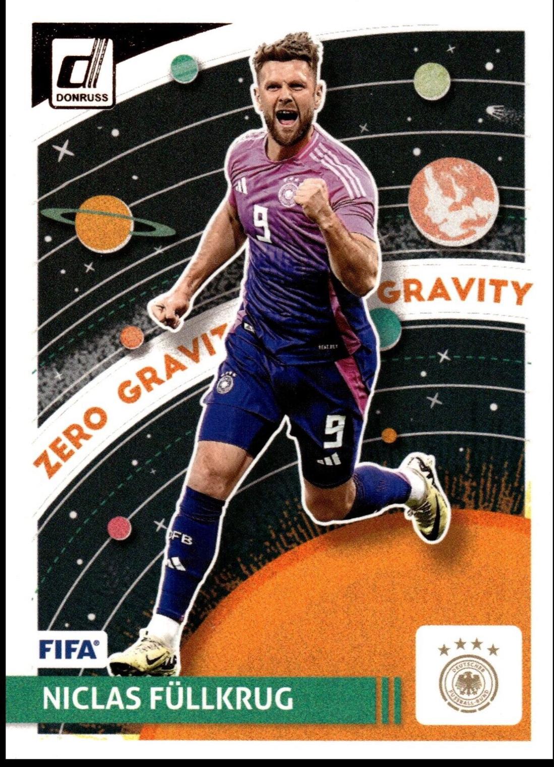 Niclas Fullkrug #6 Soccer Cards 2024 Panini Donruss Zero Gravity