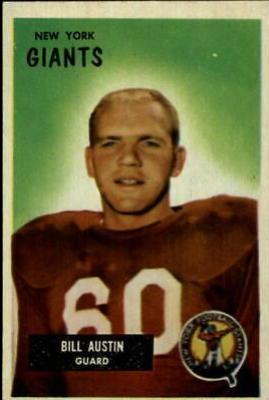 Bill Austin #11 Football Cards 1955 Bowman