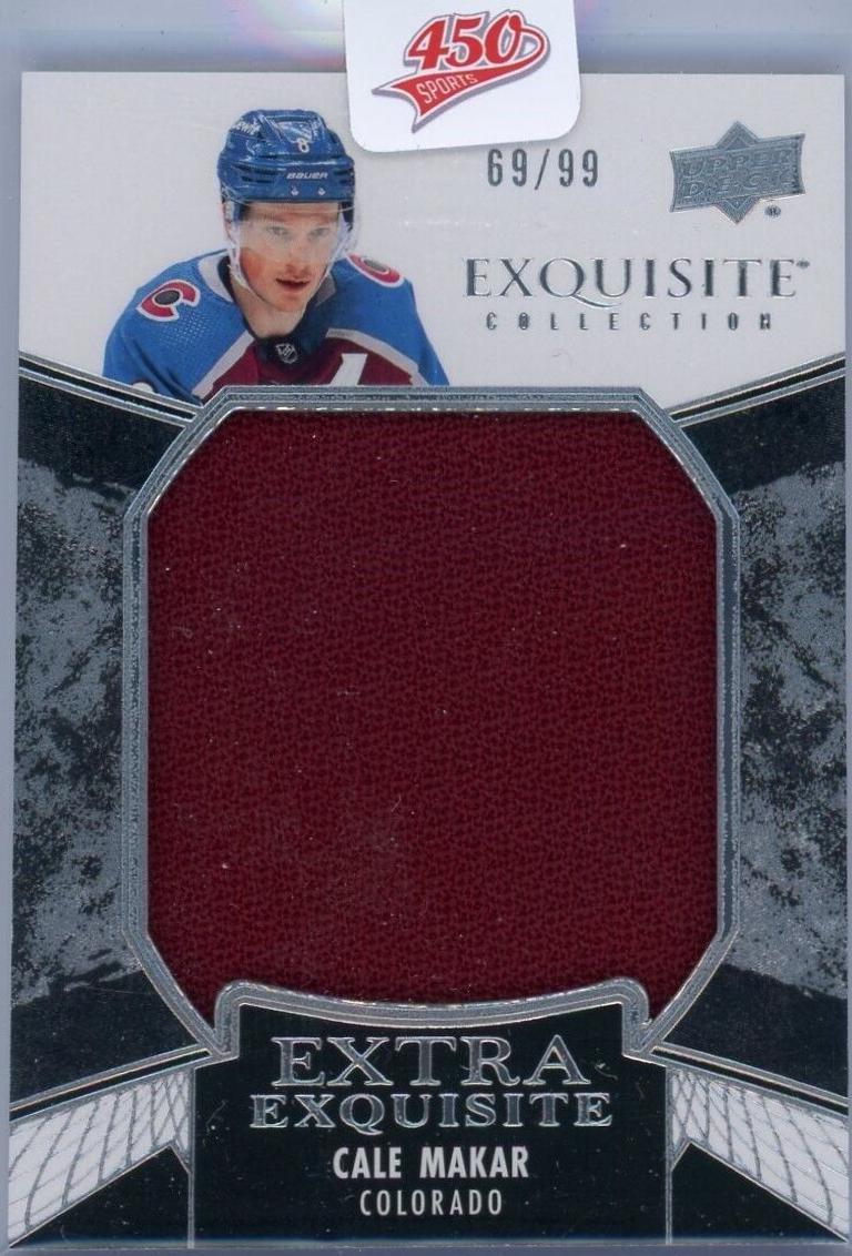 Cale Makar #ECE-CM Hockey Cards 2024 Upper Deck Black Diamond Extra Exquisite Jersey