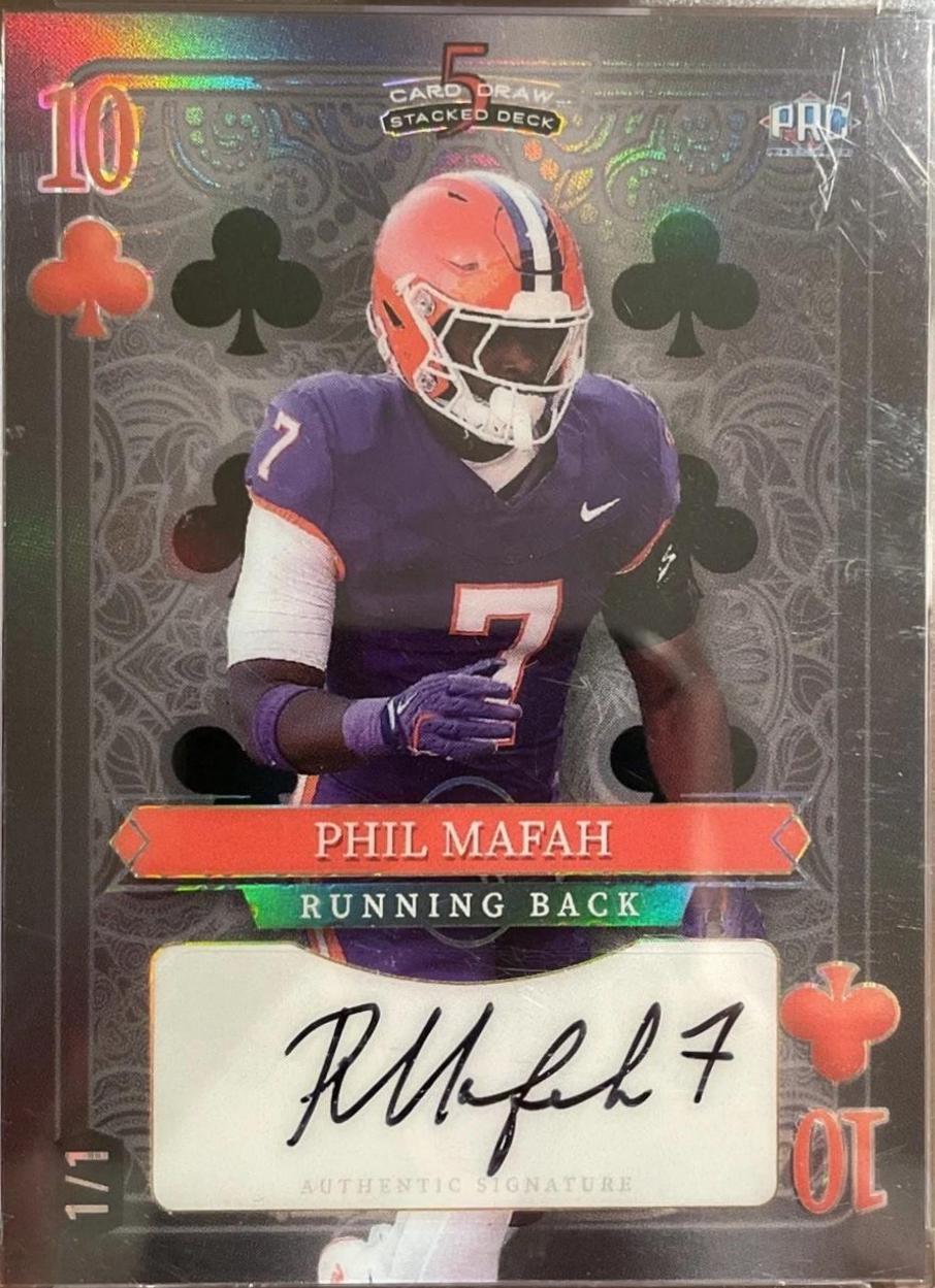 Phil Mafah [Auto 10 Clubs Black Rainbow] #SDHC-PMA Prices [Rookie ...