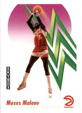Moses Malone #4 Basketball Cards 1991 Skybox